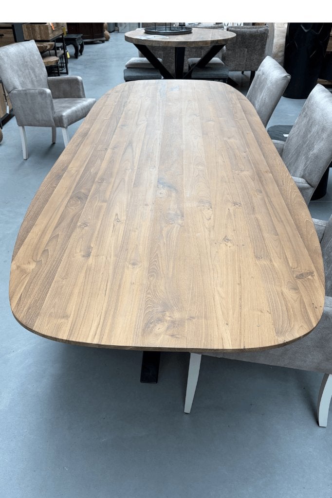 grote deens ovale eettafel 3 meter, Huis en Inrichting, Tafels | Eettafels, 100 tot 150 cm, Teakhout, Ophalen of Verzenden, Vijf personen of meer