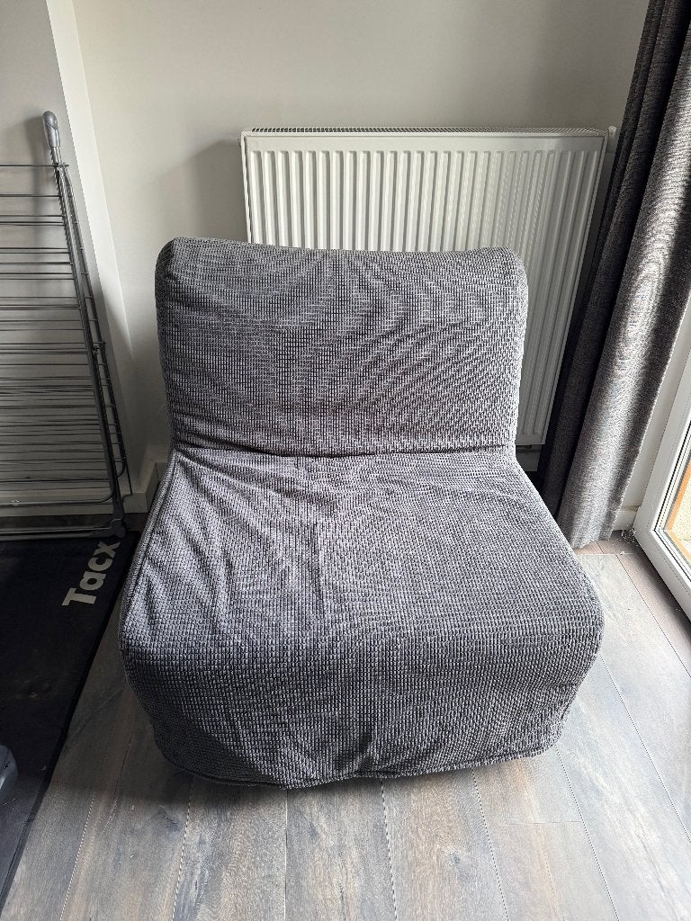 IKEA LYCKSELE slaapzetel in uitstekende staat, Gris, Enlèvement, 190 cm ou moins, Comme neuf