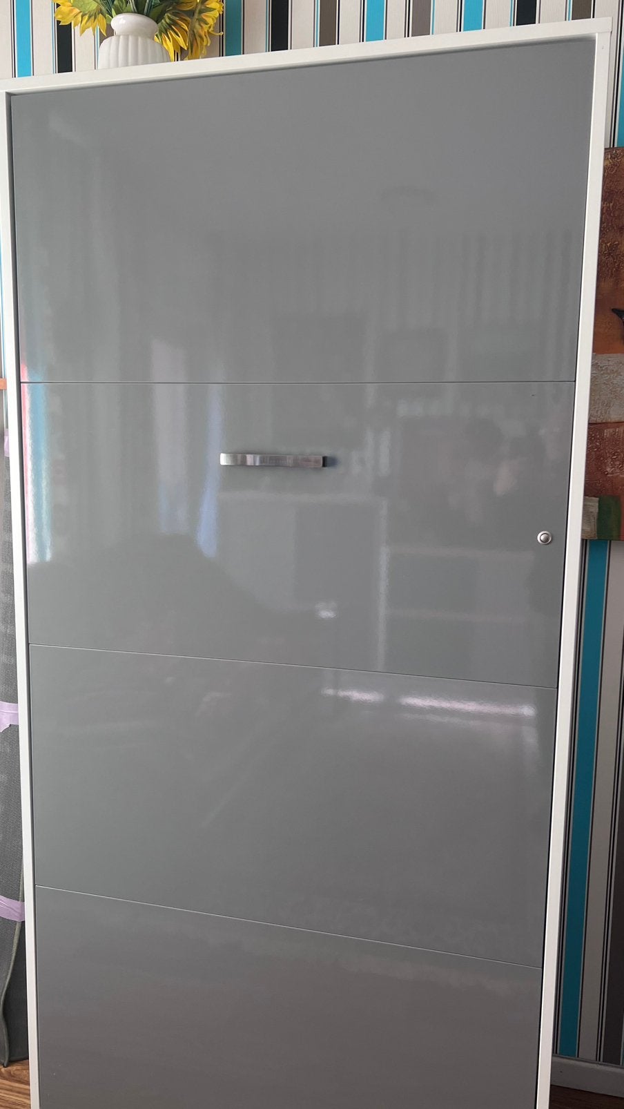 Kastbed of Opklapbed, H 217cm, B 110cm, D 42cm., Huis en Inrichting, Ophalen, Zo goed als nieuw, Eenpersoons