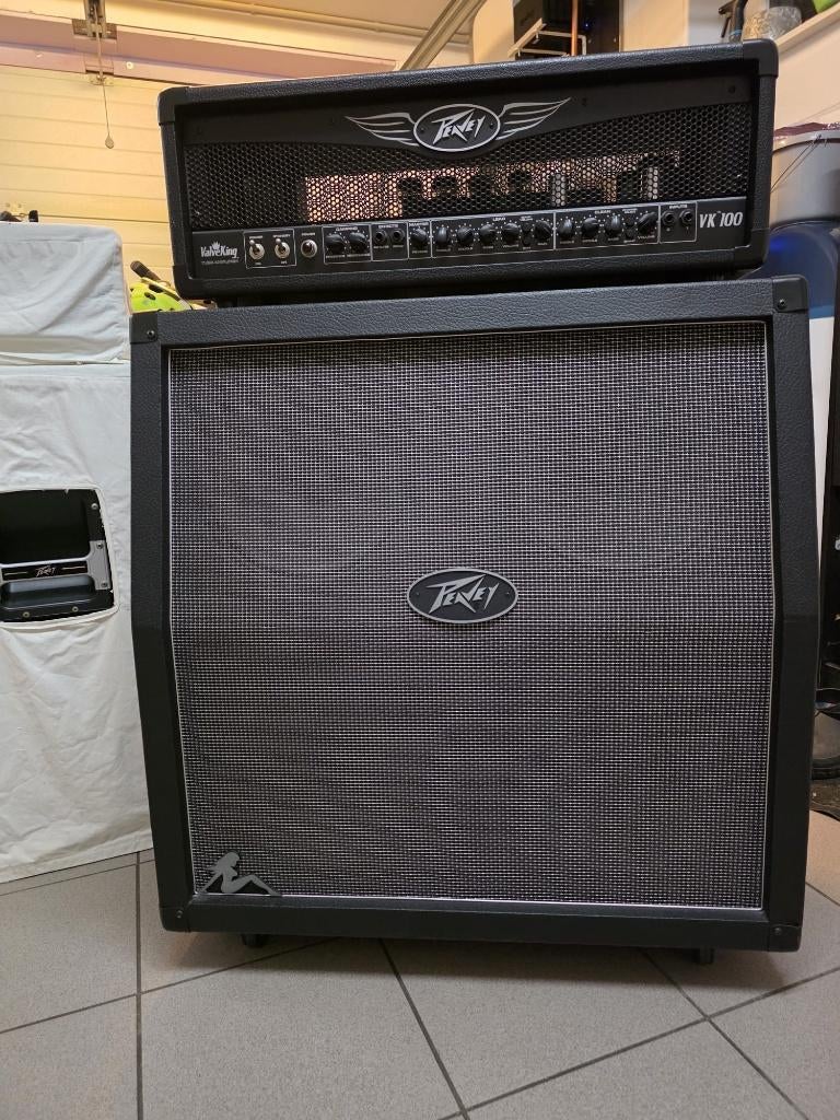 Peavey ValveKing 100 tube head + Triple XXX 412 Slant, Ophalen, Gebruikt, Gitaar, 100 watt of meer
