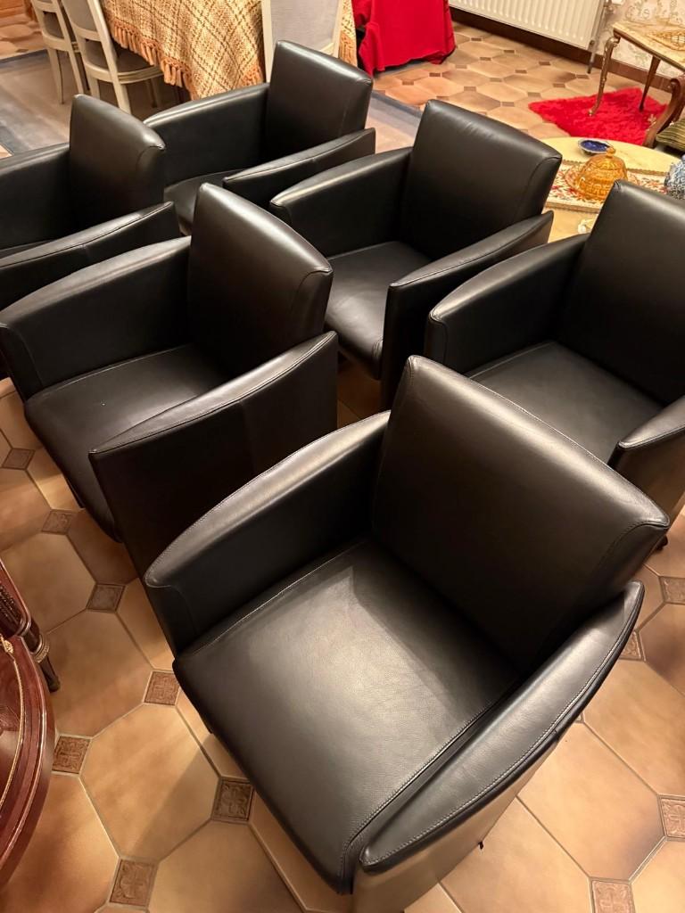 Lederen stoel, Enlèvement, Cuir, Noir, Cinq, Six Chaises ou plus