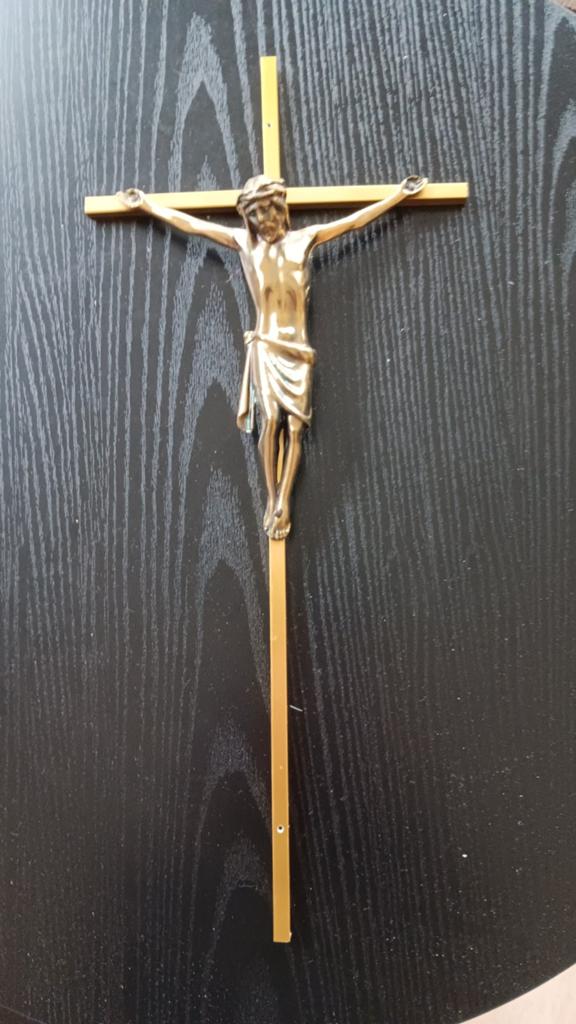 Crucifix in koper brons, Verzamelen, Religie, Ophalen