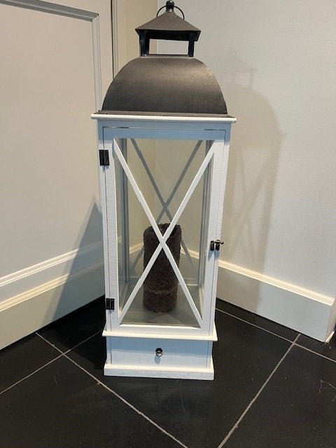 Grote staande kandelaar, Ophalen, Gebruikt, Wit, 75 cm of meer