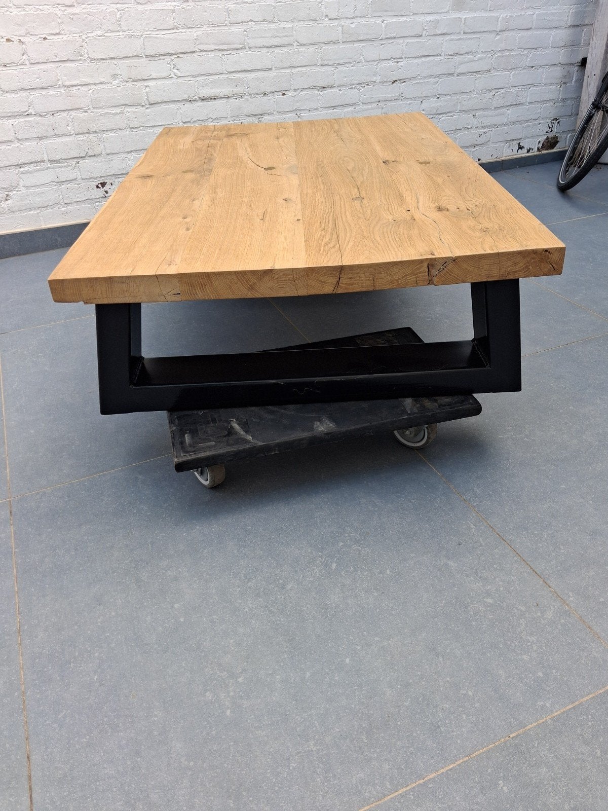 salontafel massief eik, Ophalen, 100 tot 150 cm, Eikenhout, 50 tot 100 cm