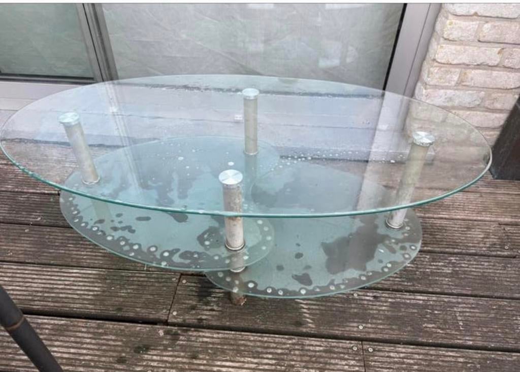 Glazen tafel, Ophalen, Zo goed als nieuw