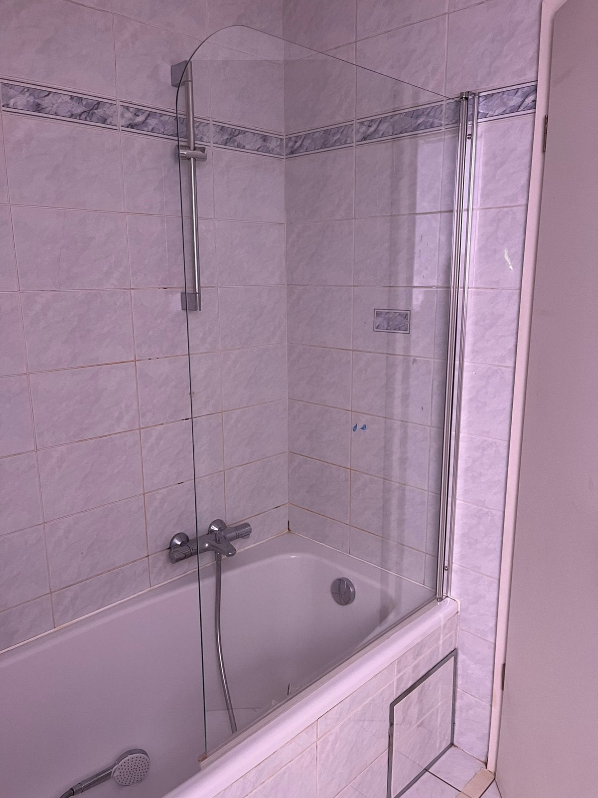 Douchewand glas scheidingswand douchebad, Ophalen, Gebruikt, 100 tot 150 cm, Overige typen