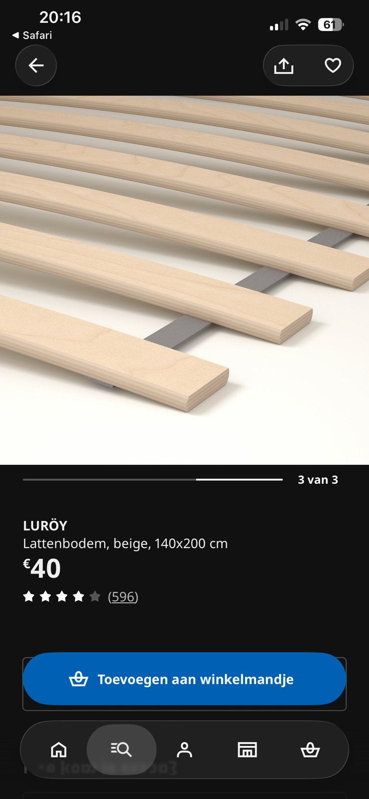 sommier à lattes ikea, Enlèvement, Utilisé