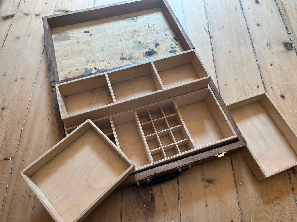 Handgemaakte houten tekendoos, Enlèvement ou Envoi, Utilisé