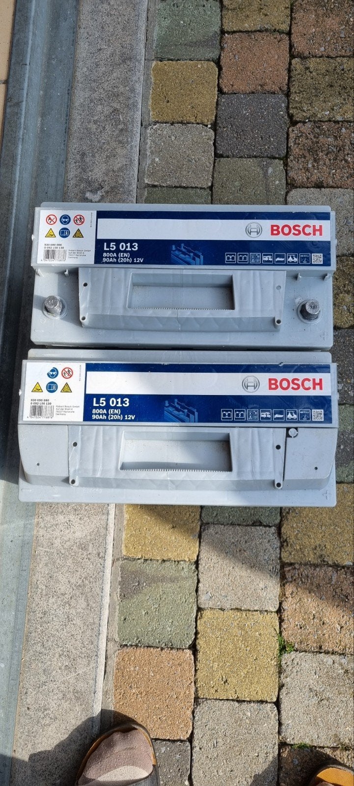 2baterijen BOSCH 90AH 12V  800A GESCHIKT VOOR BOOT CAMPER, Enlèvement