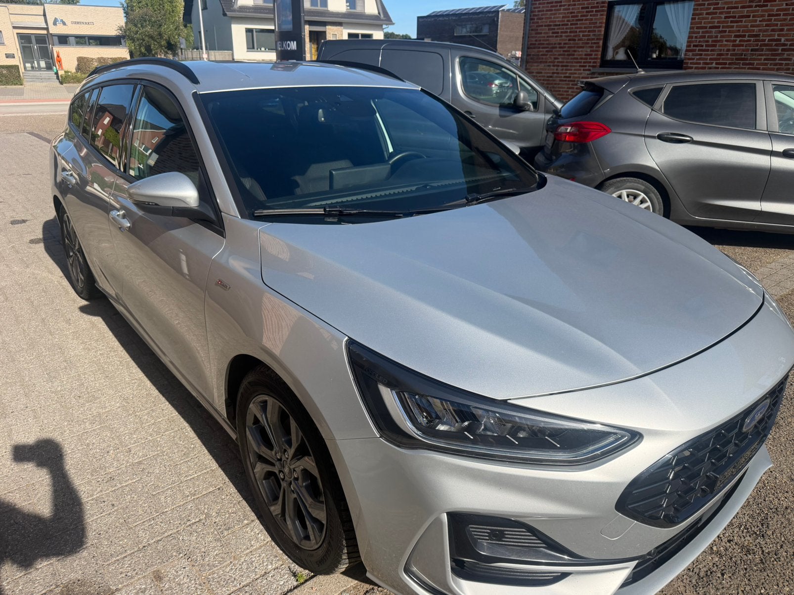 Ford focus st line benzine elektrisch, Auto's, 5 deurs, 3 cilinders, Zilver of Grijs, Adaptive Cruise Control