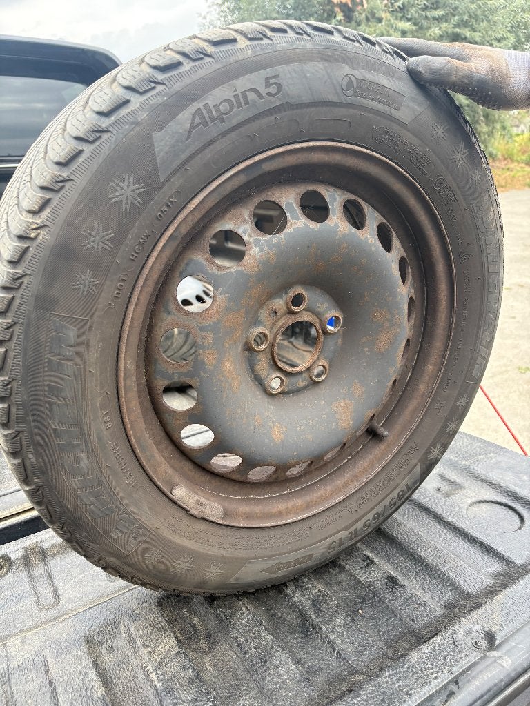 4 Michelin Alpin 5 185/65 R15-banden, Ophalen, Gebruikt, 15 inch, Band(en)