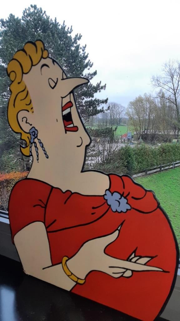 Bianca Castafiore de Tintin peinte sur panneau, Collections, Personnages de BD, Comme neuf, Tintin, Enlèvement