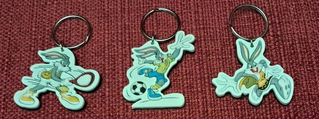 3 vintage sleutelhangers Bugs Bunny Health Olympic Fundation, Ophalen of Verzenden