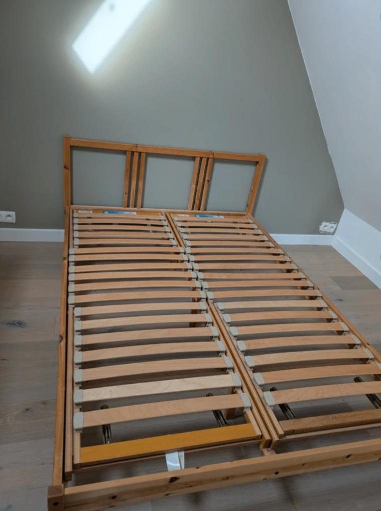 Bed 140x200cm, Ophalen, Bruin, 140 cm, Twijfelaar