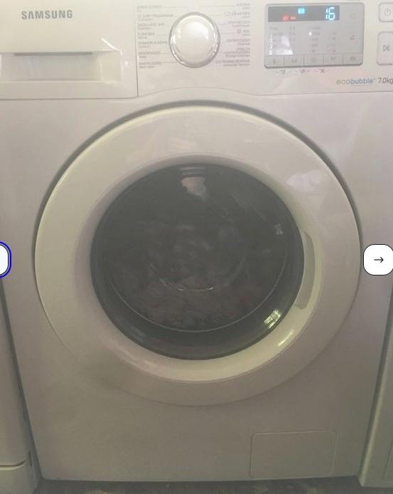 Lave-linge Samsung Ecobubble 7kg, Electroménager, Lave-linge, Comme neuf, Chargeur frontal, 6 à 8 kg, 85 à 90 cm, 1200 à 1600 tours