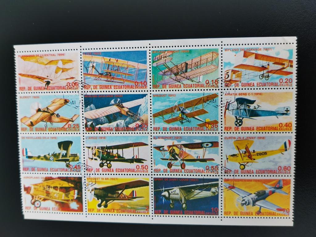 Guinée équatoriale 1979 - histoire de l'aviation, Enlèvement ou Envoi, Autres pays, Affranchi