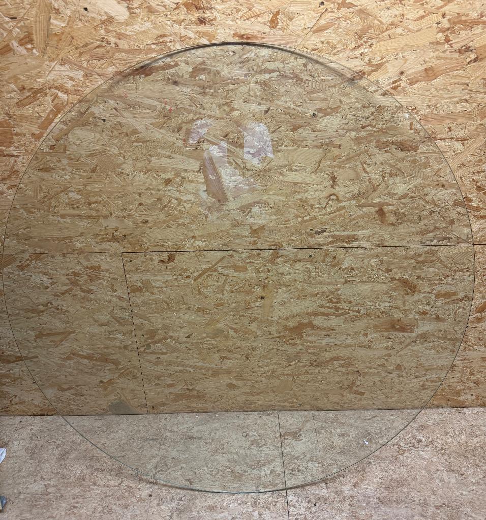 Plateau rond en verre, Enlèvement, Comme neuf, 80 à 120 cm, Panneau vitré
