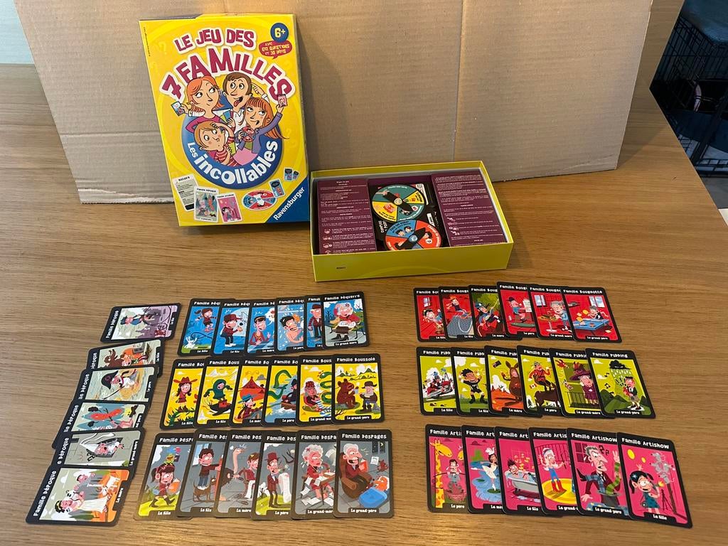 Jeu des 7 familles – Les Incollables – Complet, Hobby & Loisirs créatifs, Jeux de société | Autre, Cinq joueurs ou plus, Enlèvement ou Envoi