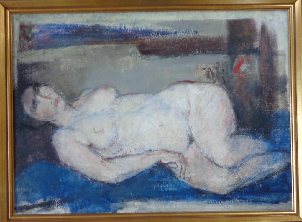 L. HEYNINCK / NAAKTE VROUW / OLIEVERF / 88x118cm / KADER SIG, Enlèvement