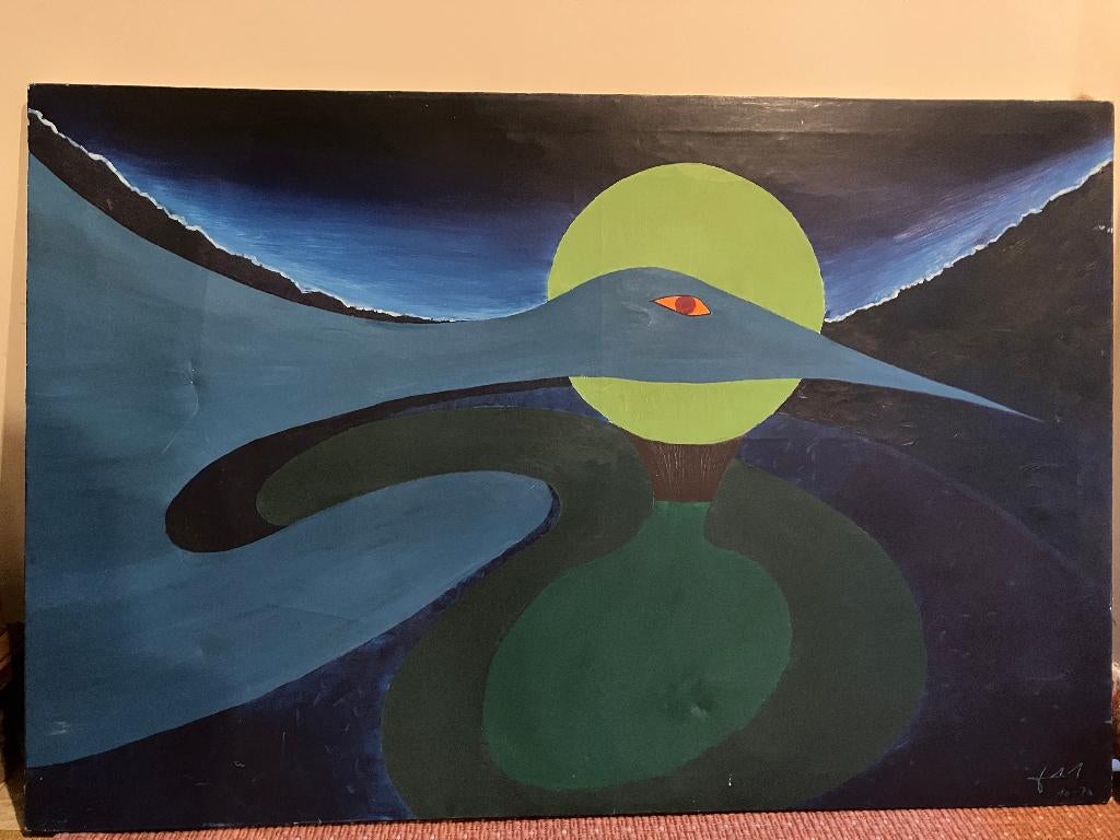 peinture "L'Oiseau", Antiquités & Art, Enlèvement ou Envoi