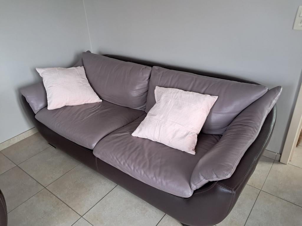 Canapé fauteuils, Maison & Meubles, Enlèvement, Cuir