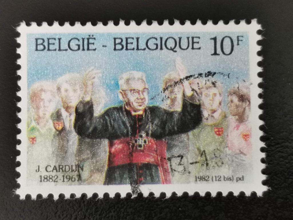 Belgie 1982 - 100e verjaardag Kardinaal Jozef Cardijn, Ophalen of Verzenden, Gestempeld