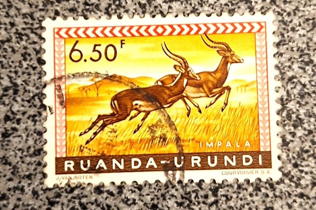 Postzegel Ruanda-Urundi OBP 214, gestempeld., Ophalen of Verzenden, Gestempeld