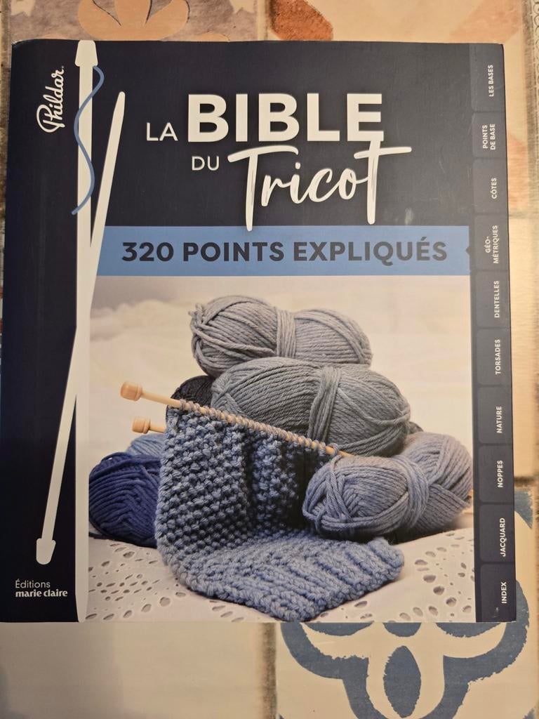 # lot 2 livres # la bible du  crochet et tricot + aiguilles, Boeken, Overige Boeken, Ophalen of Verzenden