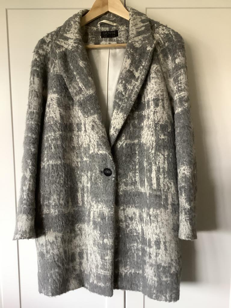 Dames mantel Giovane, Kleding | Dames, Maat 38/40 (M), Verzenden, Zo goed als nieuw, Grijs
