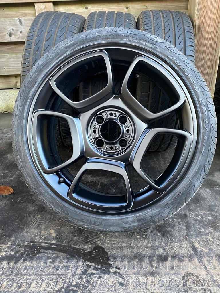 17inch Abarth velgen met banden, Auto-onderdelen, Banden en Velgen, Ophalen, Gebruikt, Banden en Velgen, 17 inch