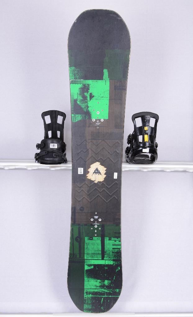 Planche à neige 160 Burton Radius Wide, noir/vert foncé, Enlèvement ou Envoi, Utilisé, Fixations