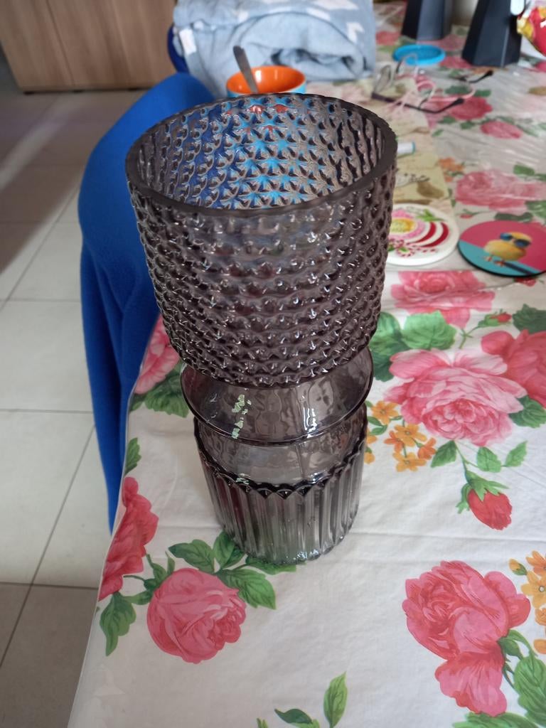Vaas, Ophalen of Verzenden, Zo goed als nieuw, Overige kleuren, Glas