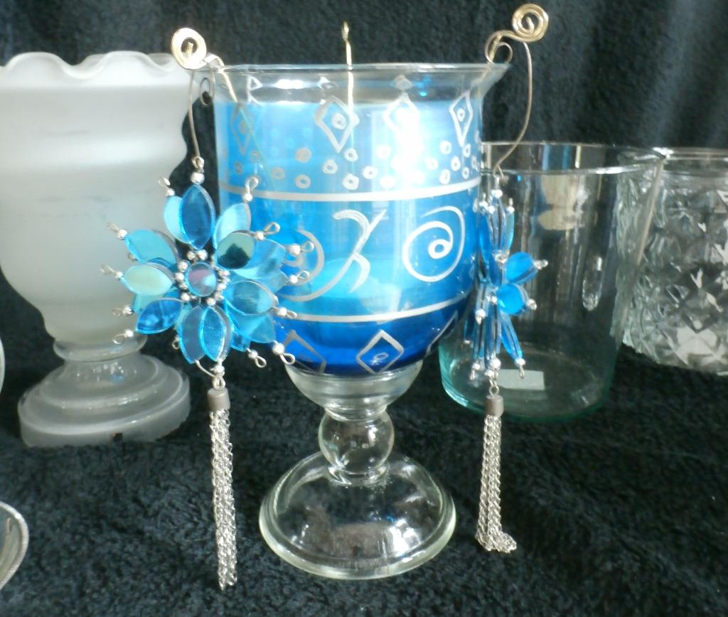 glazen vazen en decoratie, Huis en Inrichting, Woonaccessoires | Vazen, Ophalen, Zo goed als nieuw, Glas