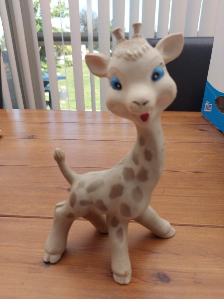 Vintage rubber speelgoed giraffe, Ophalen of Verzenden