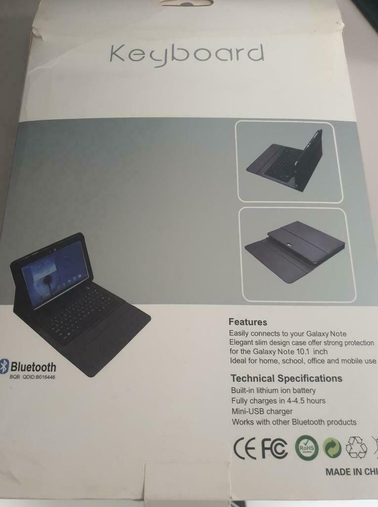 Samsung Galaxy 10.1 Bluetooth Keyboard Cover - zwart NIEUW, Ergonomisch, Nieuw, Ophalen of Verzenden, Draadloos
