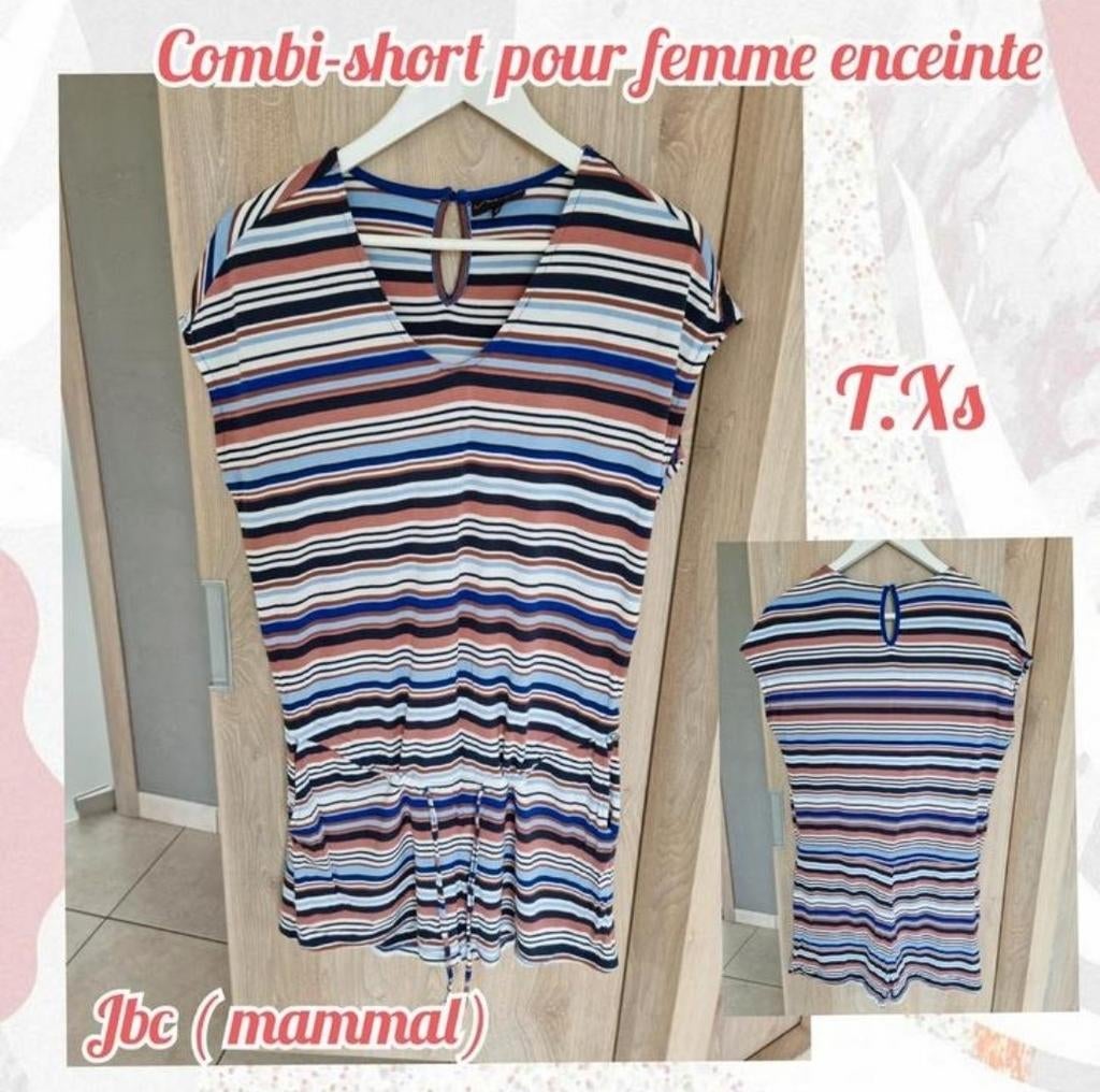 Combi-short court pour femme enceinte-Jbc-T.XS, JBC, Enlèvement ou Envoi, Porté, Taille 34 (XS) ou plus petite