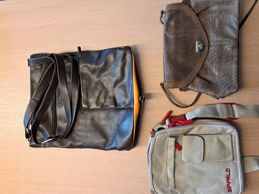 3 handtassen, Ophalen, Gebruikt, Zwart, Handtas