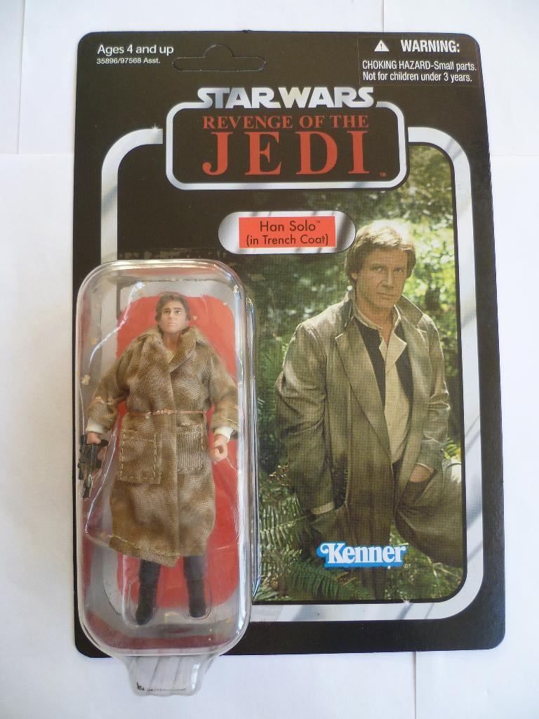 STARWARS VINTAGE COLLECTIE ROTJ VC62''HAN SOLO TRENCH COAT", Enlèvement ou Envoi, Utilisé, Figurine