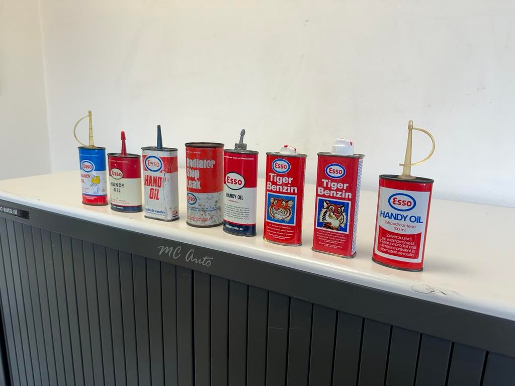Mini bidons d'huile Esso, huiles pratiques, Enlèvement ou Envoi, Utilisé, Emballage