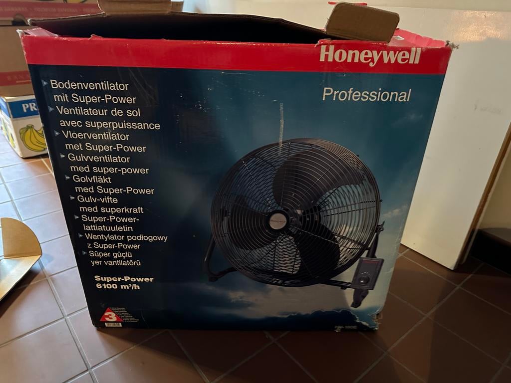 Vloerventilator professioneel  merk Honeywell, Elektronische apparatuur, Ophalen, Zo goed als nieuw, Vloerventilator