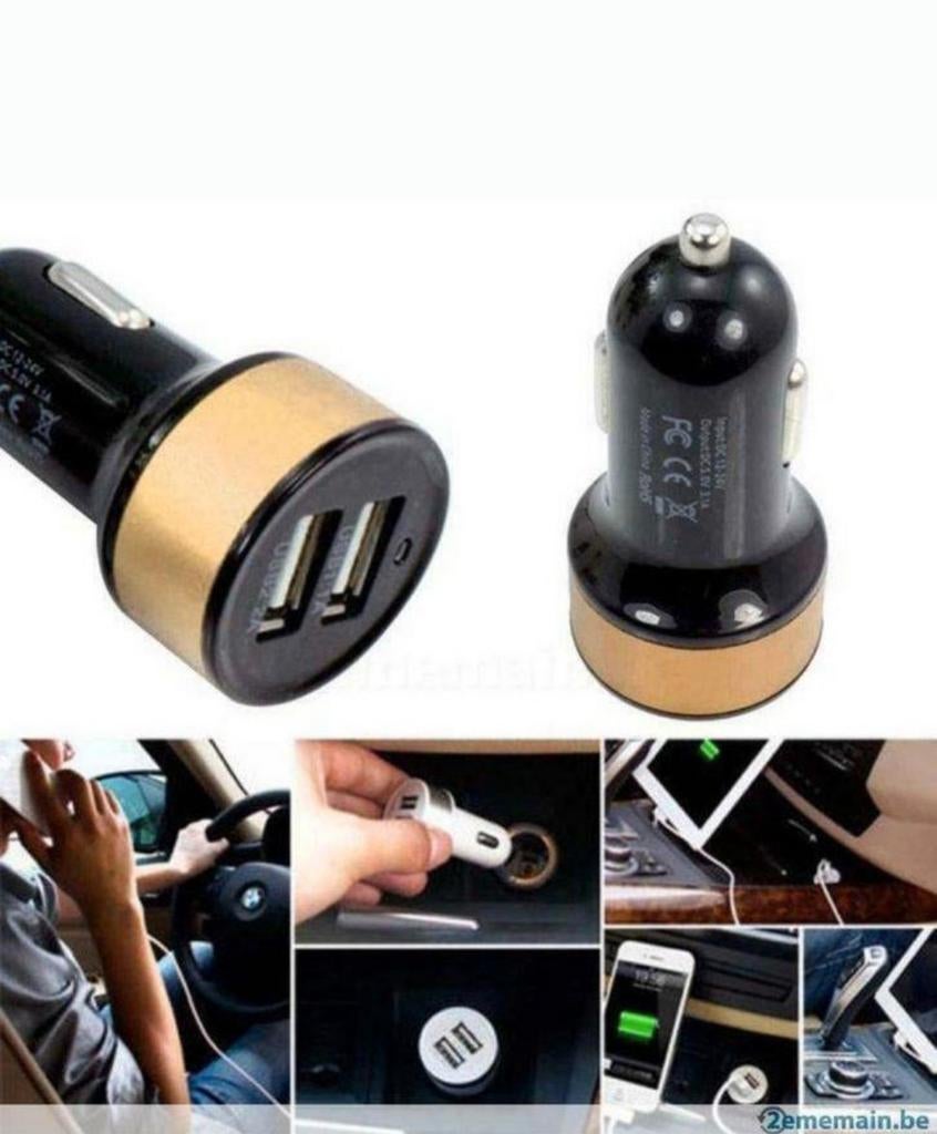 Chargeur voiture Allume Cigare 2 Prise USB Universel  3.1A, Télécoms, Chargeurs de voiture, Neuf, Enlèvement ou Envoi