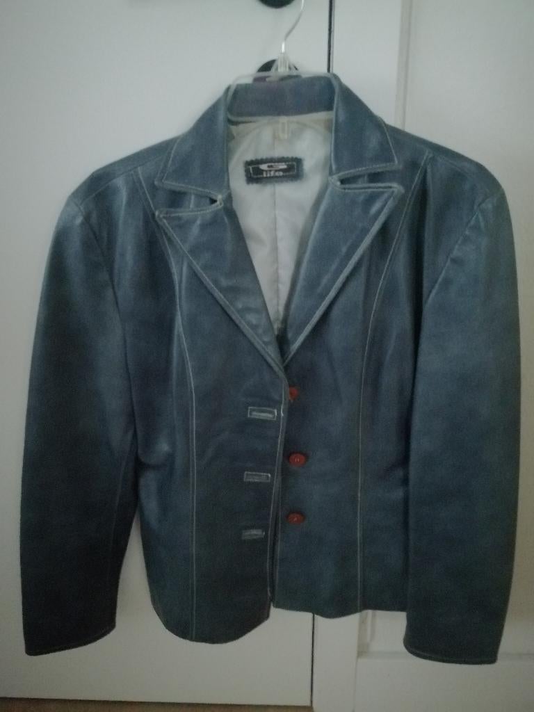 vestje leder retro  maat M, Ophalen of Verzenden, Zo goed als nieuw, Maat 38/40 (M)