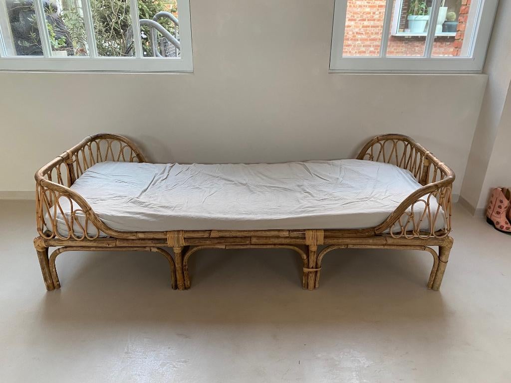 Rotan kinderbed - notk, 70 à 85 cm, Enlèvement, Matelas, Utilisé