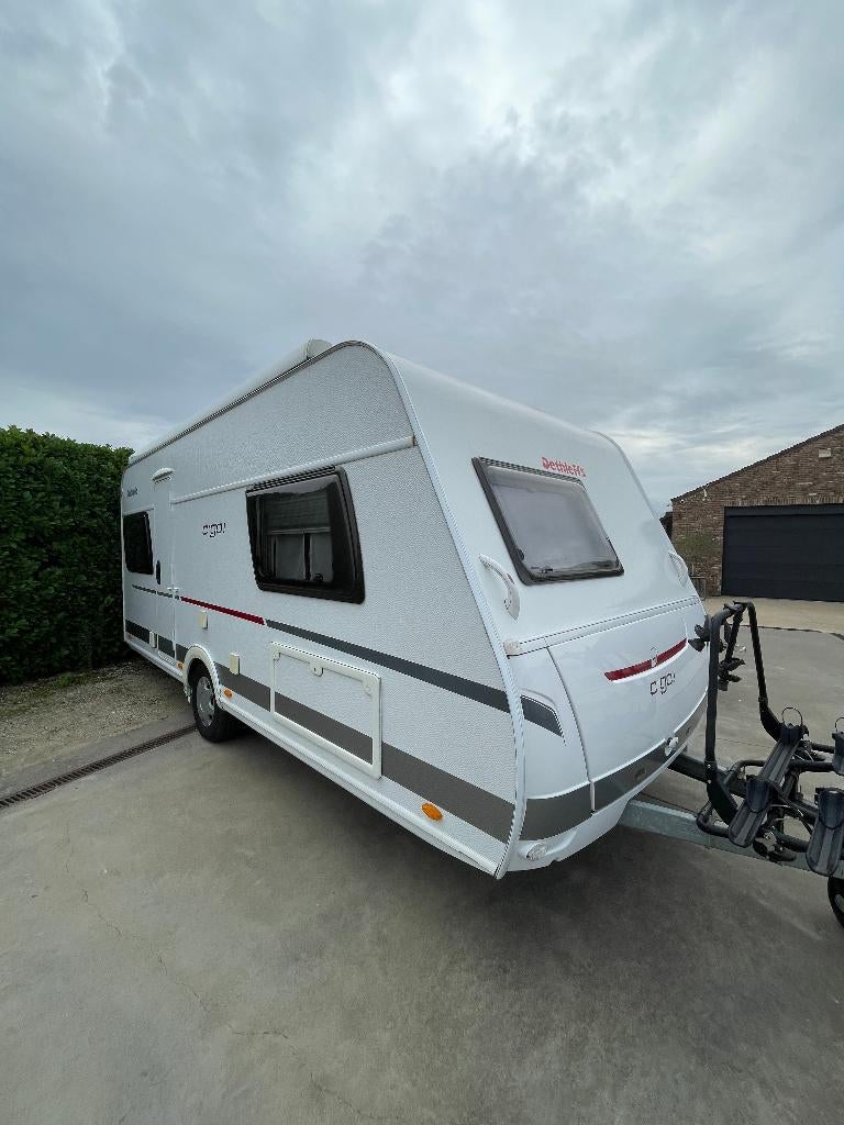 Dethleffs C go 495 met mover /luifel/fietsendrager ., Rondzit, Dethleffs, 5 tot 6 meter, Koelkast