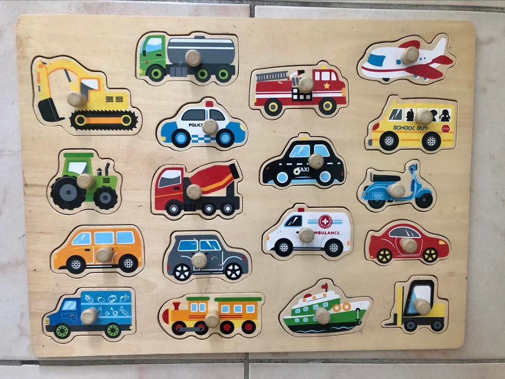 Houten inlegpuzzel, Kinderen en Baby's, Ophalen, Zo goed als nieuw