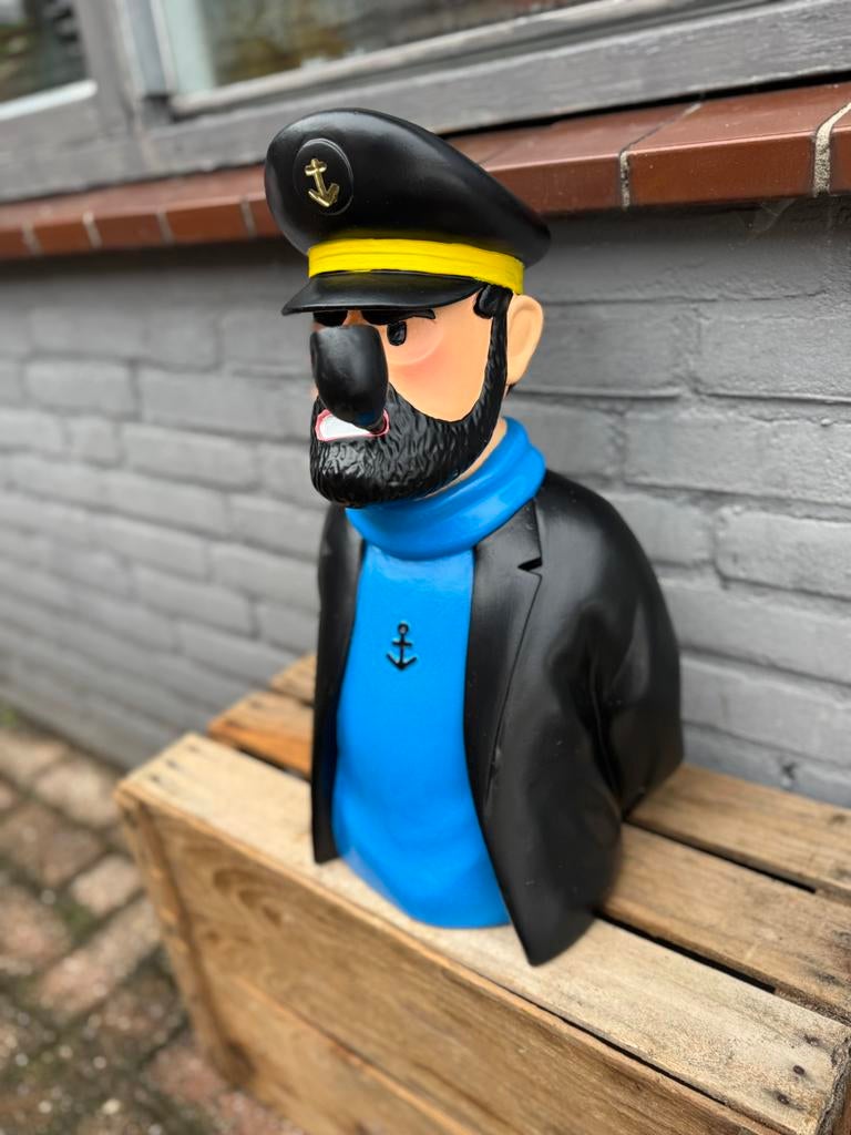 Kapitein Haddock Kuifje beeld - buste, Ophalen, Kuifje, Zo goed als nieuw, Beeldje of Figuurtje