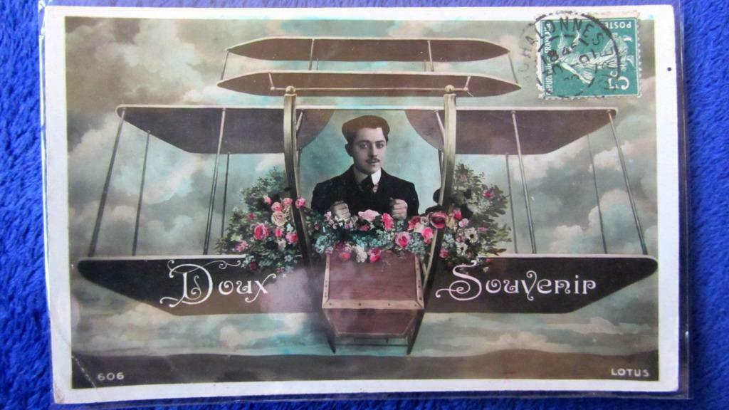 FANTASIE KAARTEN- LUCHTVAART- FRANSE KAART, Ophalen of Verzenden, Voor 1920, Gelopen, Voertuig