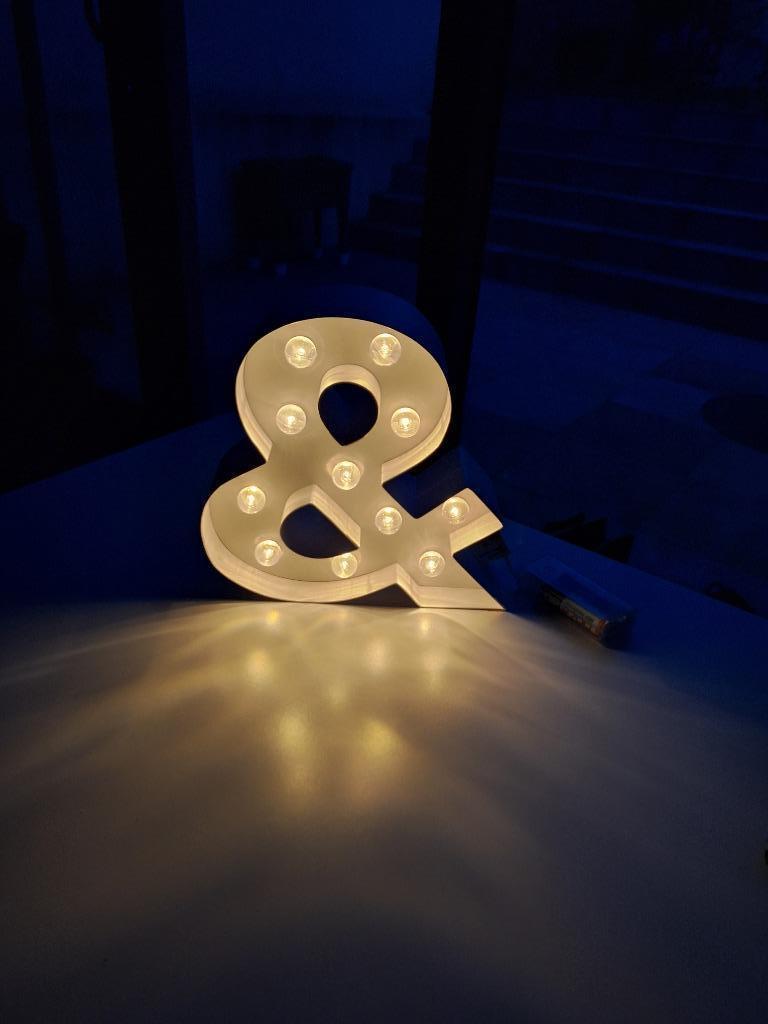verlichte letter &, Ophalen of Verzenden, Zo goed als nieuw