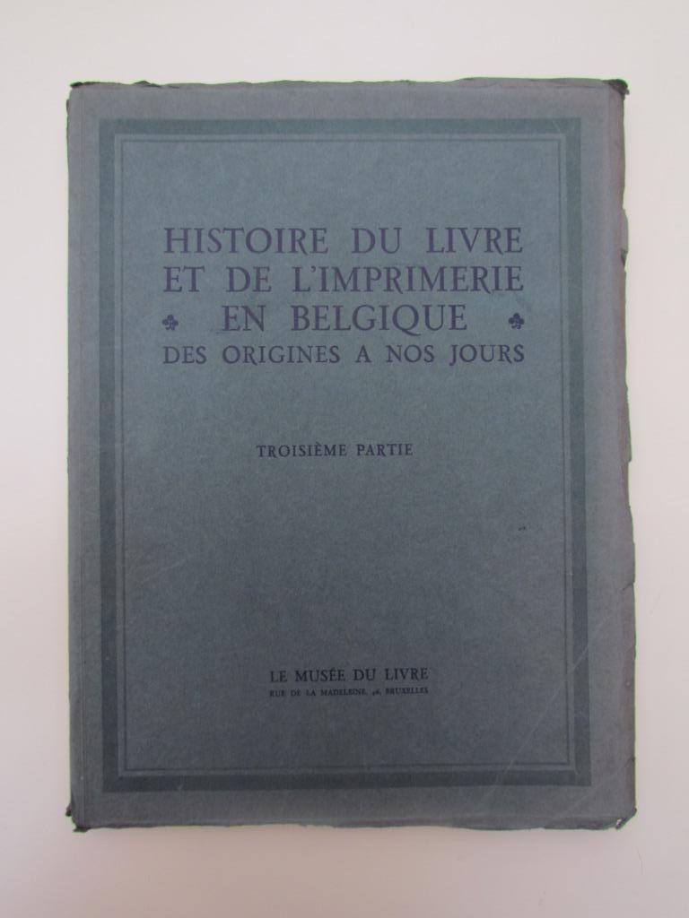 Histoire du livre et de l'imprimerie en Belgique, des origin, Ophalen of Verzenden, 20e eeuw of later, Gelezen