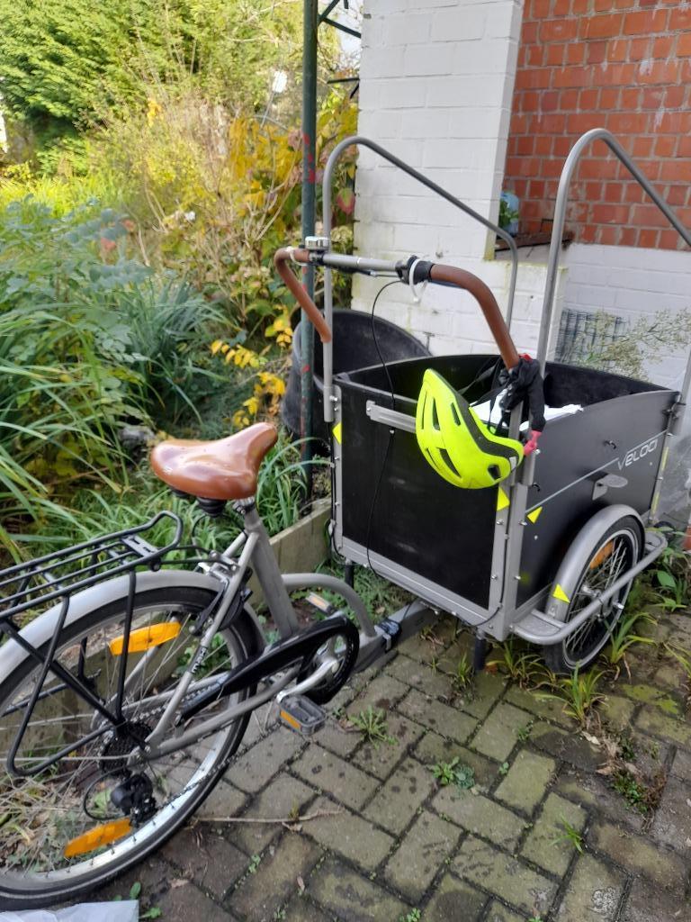 Veloci grote bakfiets, 4 kinderen of meer, Gebruikt, Huif, Ophalen